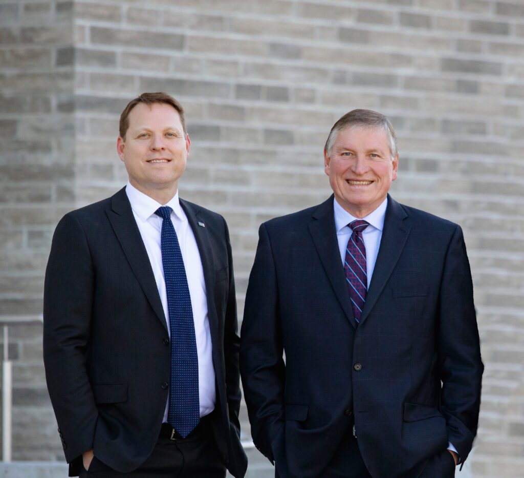 John V. (J.V.) Evans, III, Chief Executive Officer (Left) and John V. Evans, Jr., President (Right)